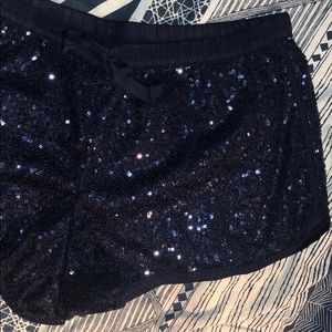 Victoria’s Secret Navy Sequin Sleep Shorts